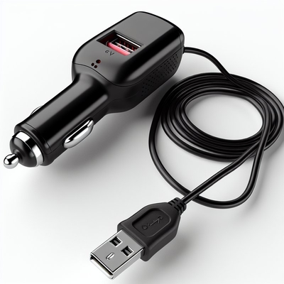 5V to 12V USB Car Adapter Cable with Cigarette Lighter Socket