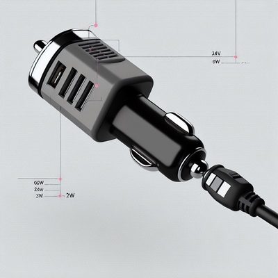 5V to 12V USB Car Adapter Cable with Cigarette Lighter Socket