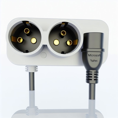 C20 to Dual C13 Power Splitter Cable 6ft 250V Black PVC