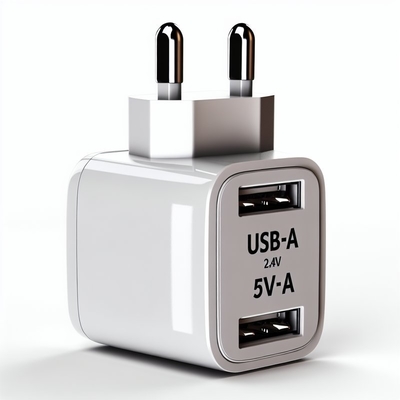 SA Plug Dual USB-A Wall Charger 5V 2.4A for Mobile Devices