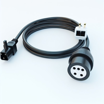 UK 3Pin to 2x IEC C13 Power Cord H05VV-F 0.75mm2