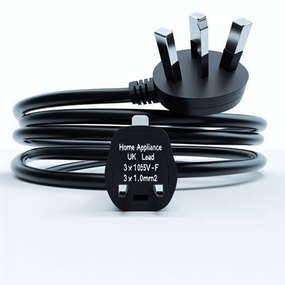 UK Plug Power Cord 0.5m H05VV-F 3 Core Cable for Home Appliances