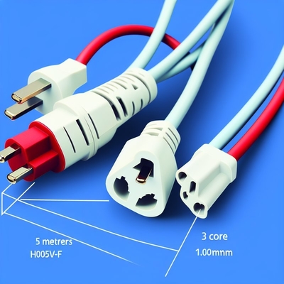 UK Plug Power Cord 0.5m H05VV-F 3 Core Cable for Home Appliances