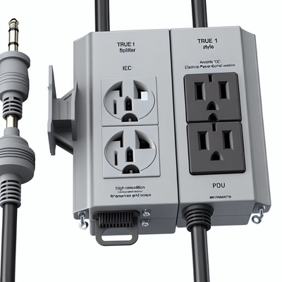 NEMA 5-15P to True1 Female 4-Way PowerCON Splitter Cable 1.8m