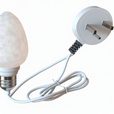 UK 3 Pin Plug to E27 Salt Lamp Holder Power Cord 6ft H03VVH2-F