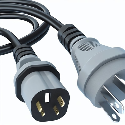 NEMA 5-15P to IEC C5 Power Cord 14AWG 250V 16A Black
