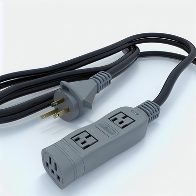 2ft NEMA 5-15P to 2 NEMA 5-15R Power Splitter Cord with Switch