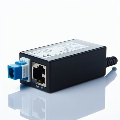 UK Plug 24V 1A POE Injector with 2 RJ45 Ports for IP Camera