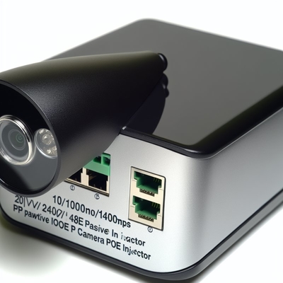 12V 24V 48V Passive POE Injector for IP Cameras 10/100/1000Mbps