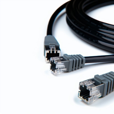 25ft Black RJ11 Telephone Cable 4P4C 4P2C Extension Cord
