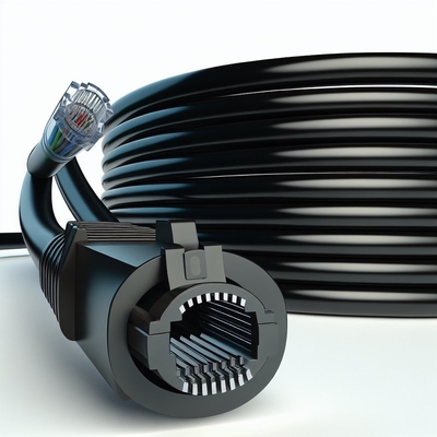RJ11 RJ12 Spiral Telephone Cable 6ft 24AWG 350MHz Shielded