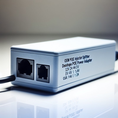 48V POE Injector Splitter with 2 Ethernet Ports 10/100/1000Mbps