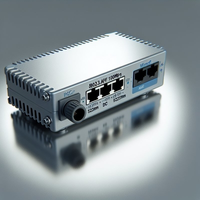 802.3af 12V POE Splitter with DC Jack USB-C 100Mbps