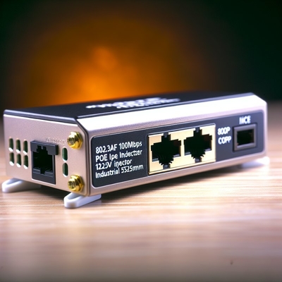 802.3af 12V POE Splitter with DC Jack USB-C 100Mbps