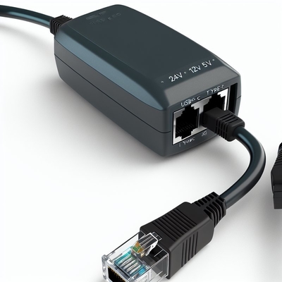 48V to 24V 12V 5V POE Splitter with RJ45 Connector 1Gbps