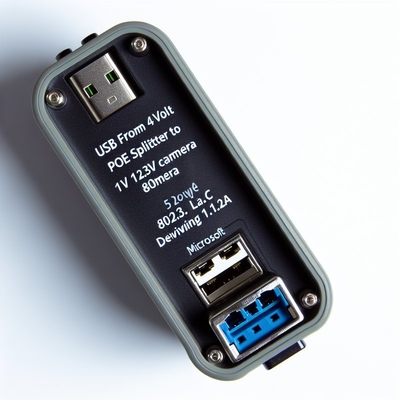 48V to 12V POE Splitter IEEE802.3af with RJ45 and DC Cable