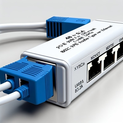 48V to 5V 2.4A PoE Splitter with USB and RJ45 Outputs IEEE 802.3af
