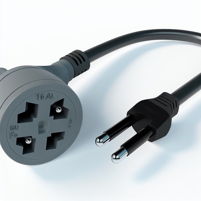 EU Schuko Power Cord 250V 16A H05VV-F 3G0.75mm2 Stripped Wires