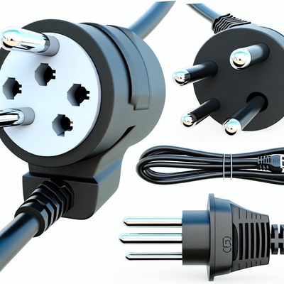 EU Schuko Power Cord 250V 16A H05VV-F 3G0.75mm2 Stripped Wires