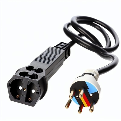 EU CEE7/7 3-Pin Power Cord with Stripped Wires 220-240V