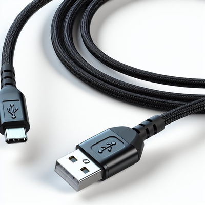 Black USB 2.0 to Micro USB Cable 1m 1.5m Data Transfer Charging