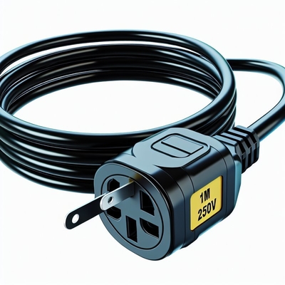 UK 3-Pin Extension Cord 1M 13A 250V AC Power Cable