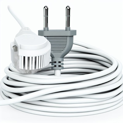 EU Plug Salt Lamp Power Cord with Foot Switch 10A Black