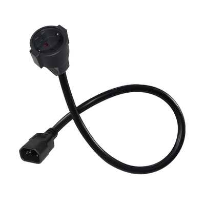 IEC C14 to Schuko Female Power Adapter Cable 10A 250V H05VV-F 3G