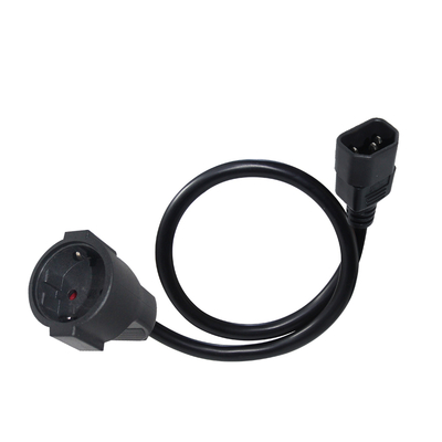 IEC C14 to Schuko Female Power Adapter Cable 10A 250V H05VV-F