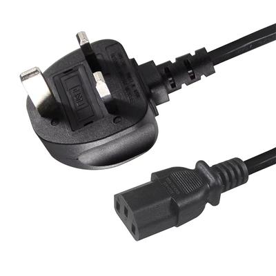 H05VV-F 0.75mm² UK to C13 Power Cord with 5A Fuse