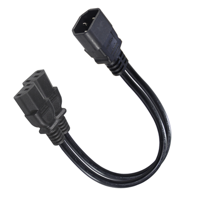 C14 to Dual C13 Power Splitter Cable 16AWG 10A 250V Right Angle