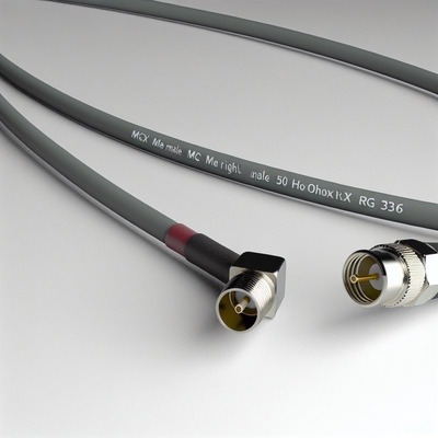 MCX Male to MCX Male Right-Angle Coaxial Cable 50 Ohm RG316