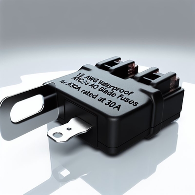 12 AWG Waterproof In-line Fuse Holder for ATC/ATO Blade Fuses 30A