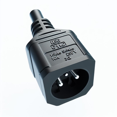 IEC C14 to Schuko Female Power Adapter Cable 10A 250V H05VV-F 3G