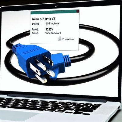 NEMA 5-15P to C5 Power Cord 110V for Laptop 125V US Standard