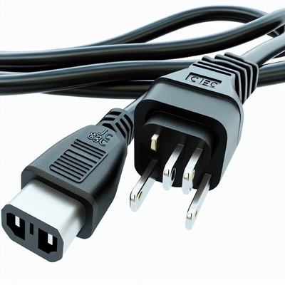 JIS C 8303 to IEC C5 Power Cord 125V 10A for Laptops