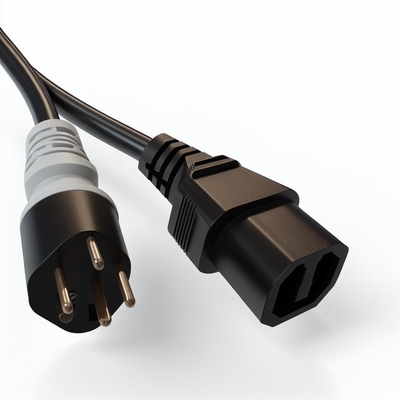 C14 to Dual C13 Power Splitter Cable 16AWG 10A 250V Right Angle