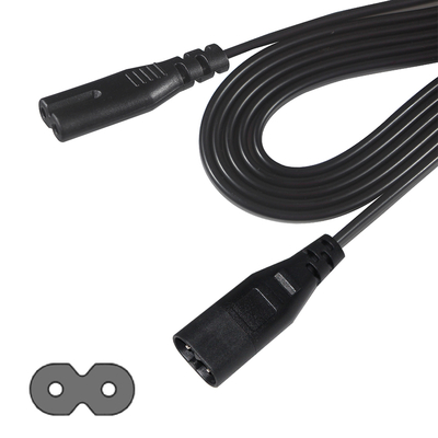 IEC 320 C7 to C8 Power Cord 10A 250V 18AWG for Electronics
