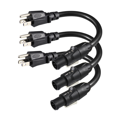 NEMA 5-15P to PowerCON TRUE1 Power Cable 15A 125V for Audio Lighting