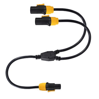 PowerCON Y-Splitter Cable Male to 2 Female 12AWG 20A 125V