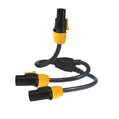 PowerCON Y-Splitter Cable Male to 2 Female 12AWG 20A 125V