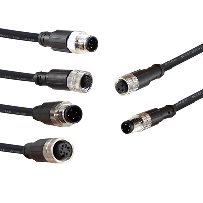 M12 3Pin Shielded Copper Power Cable for Monitor 5m