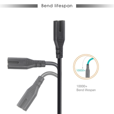 EU 2-Pin to C7 Power Cord 2.5A 250V for Electronics