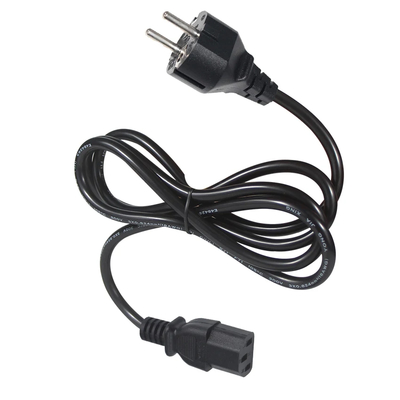 VDE 250V H05VV-F 3G1.0mm² Schuko to C13 Power Cord