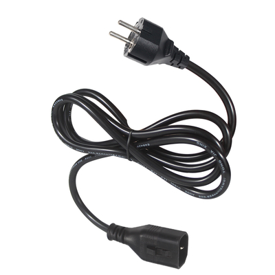 VDE H05VV-F 3G1.0mm² Schuko to C14 Power Cord for Servers