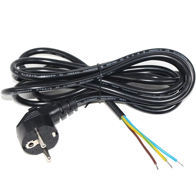 EU Schuko CEE 7/7 to Tinned Stripped Power Cable H05VV-F 3G1.0mm²