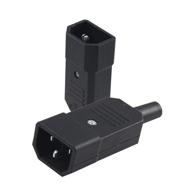IEC C14 to C5 Power Adapter Black ABS Plug Converter