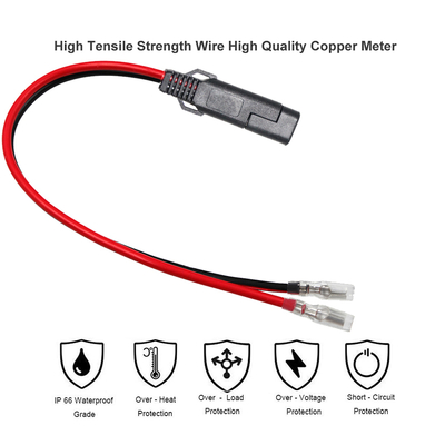 12V Auto LED Strip Lights GPS Dash Car Cigarette Lighter Plug Faston 850 Terminal PVC Power Connector Cable Fast Auto Supply