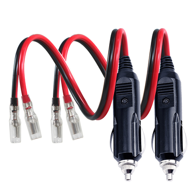 12V Auto LED Strip Lights GPS Dash Car Cigarette Lighter Plug Faston 850 Terminal PVC Power Connector Cable Fast Auto Supply