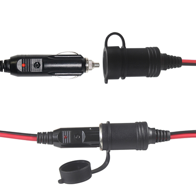 12V Car Cigarette Lighter to Dual Socket Splitter Extension Cable Adapter for DC Power Supply GPS Dash Camera Tablet